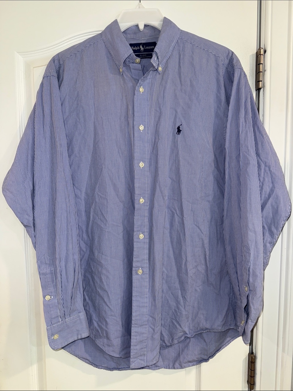 Ralph Lauren Light Blue Cotton Button-Up Dress Shirt